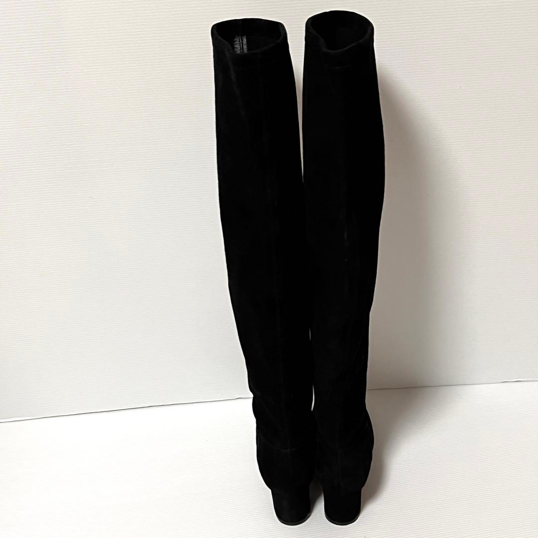 【美品】フォクシー FOXEY スエードロングブーツ ニーハイブーツ37