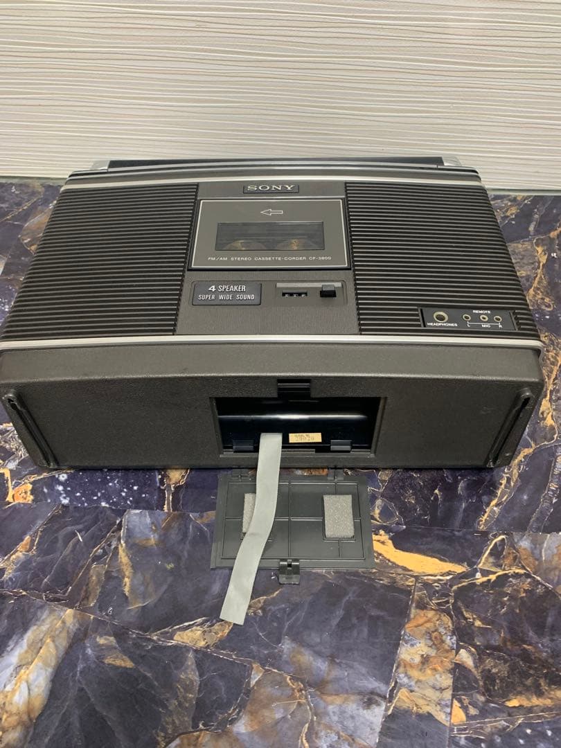 美品動作品SONY ソニー CF-3800 ラジカセ 2バンド ラジオ
