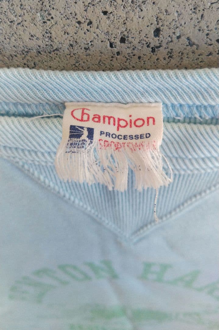 【チャンピオン】 ランタグ　復刻　両V　 トレーナー　スウェット　水色