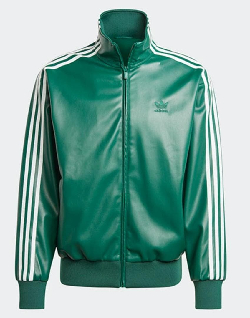 【希少・Sサイズ】adidas フェイクレザージャケット カレッジグリーン