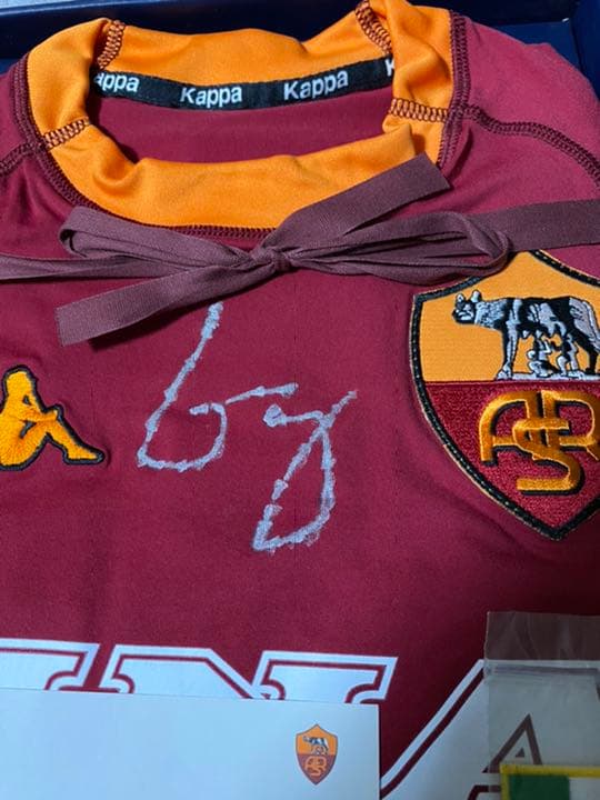 中田英寿 ASローマ 直筆サイン スクデット