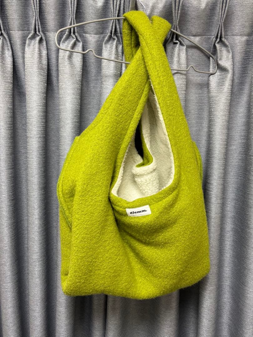 Diemm wool bag トートバッグ 黄緑 グリーン