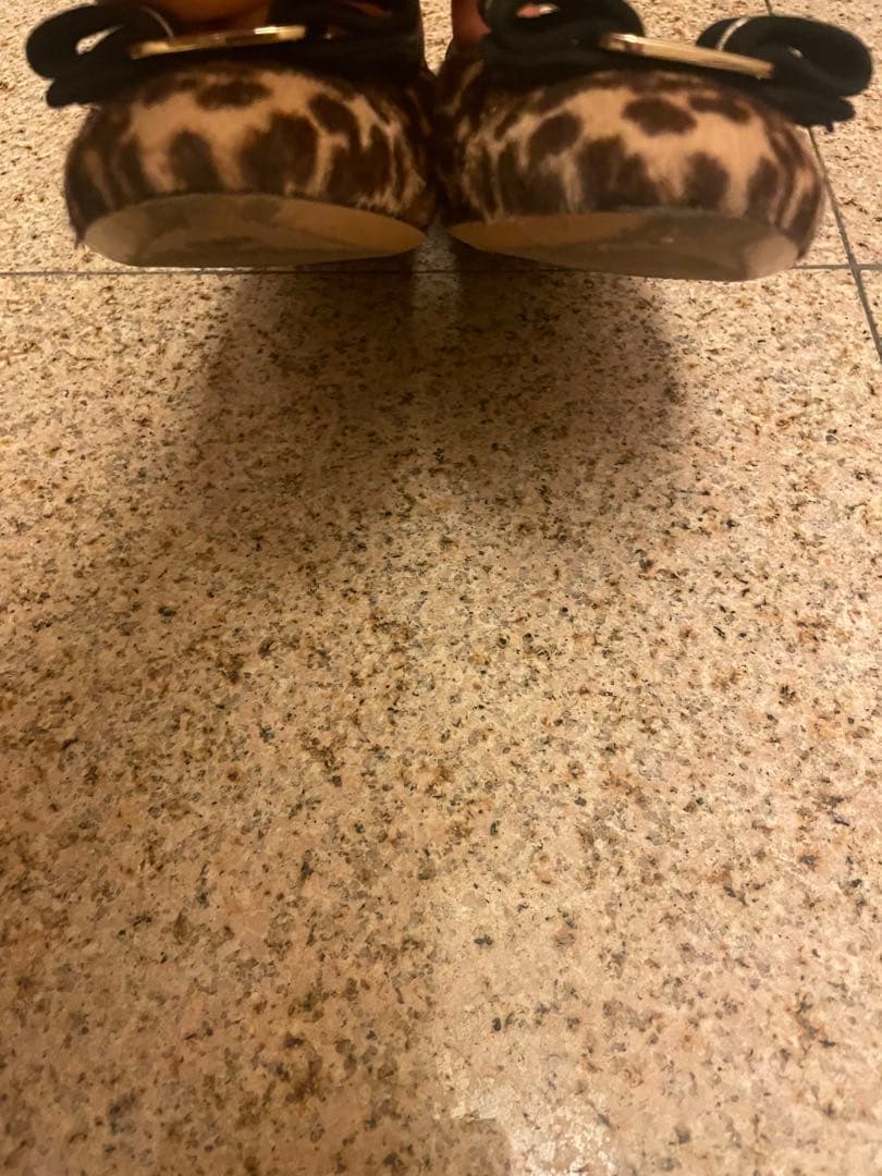 Salvatore Ferragamo ヒョウ柄 フラットシューズ　ハラコ