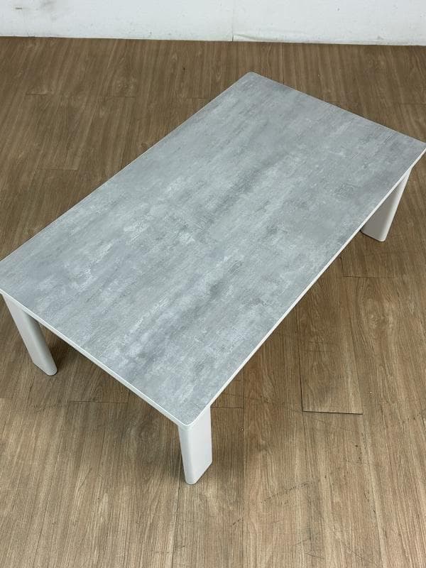 省エネスリム折れ脚こたつ105MWH リバーシブル　上品な石目デザインコタツ