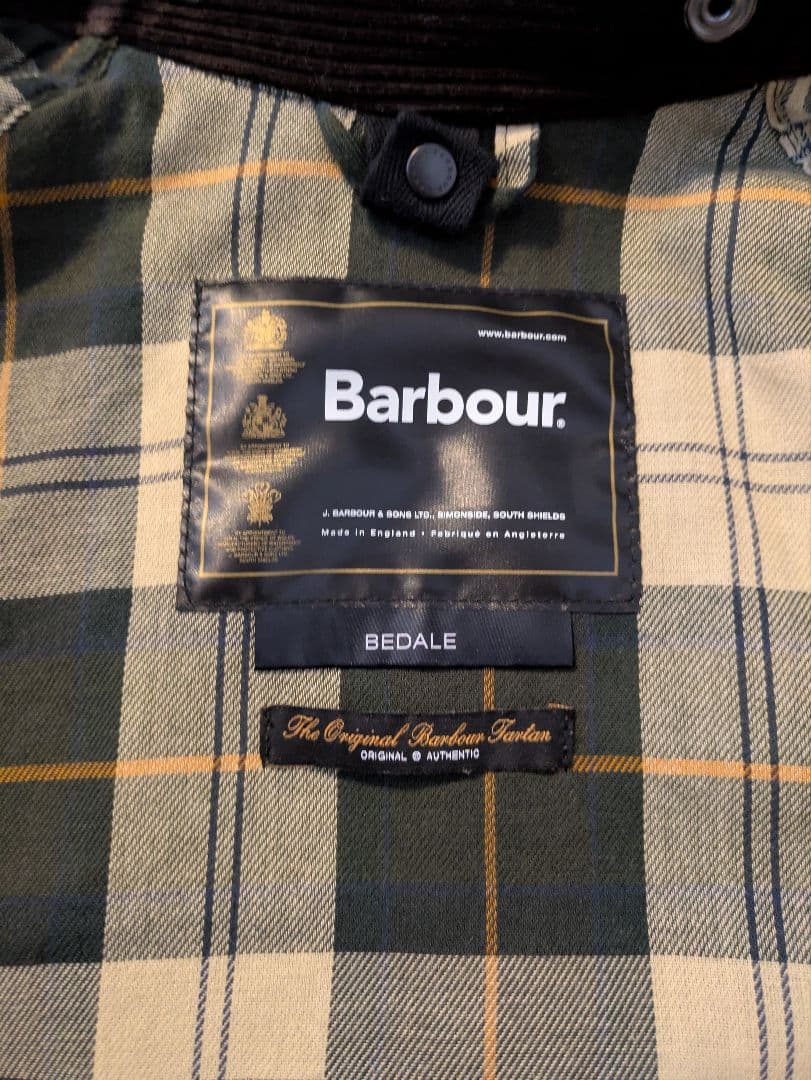 38 Barbour バブアー ビデイル　オイルドジャケット クラシックフィット