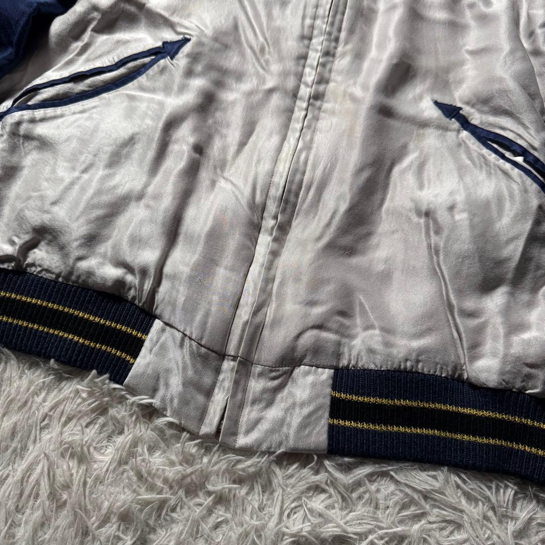 希少デザイン✨東洋エンタープライズ　スカジャン　リバーシブル　虎　鷹　和柄　L