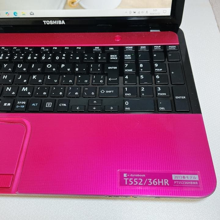 おしゃれなルビーロゼ✨東芝ノートパソコン｜爆速SSD512GB｜カメラ付き