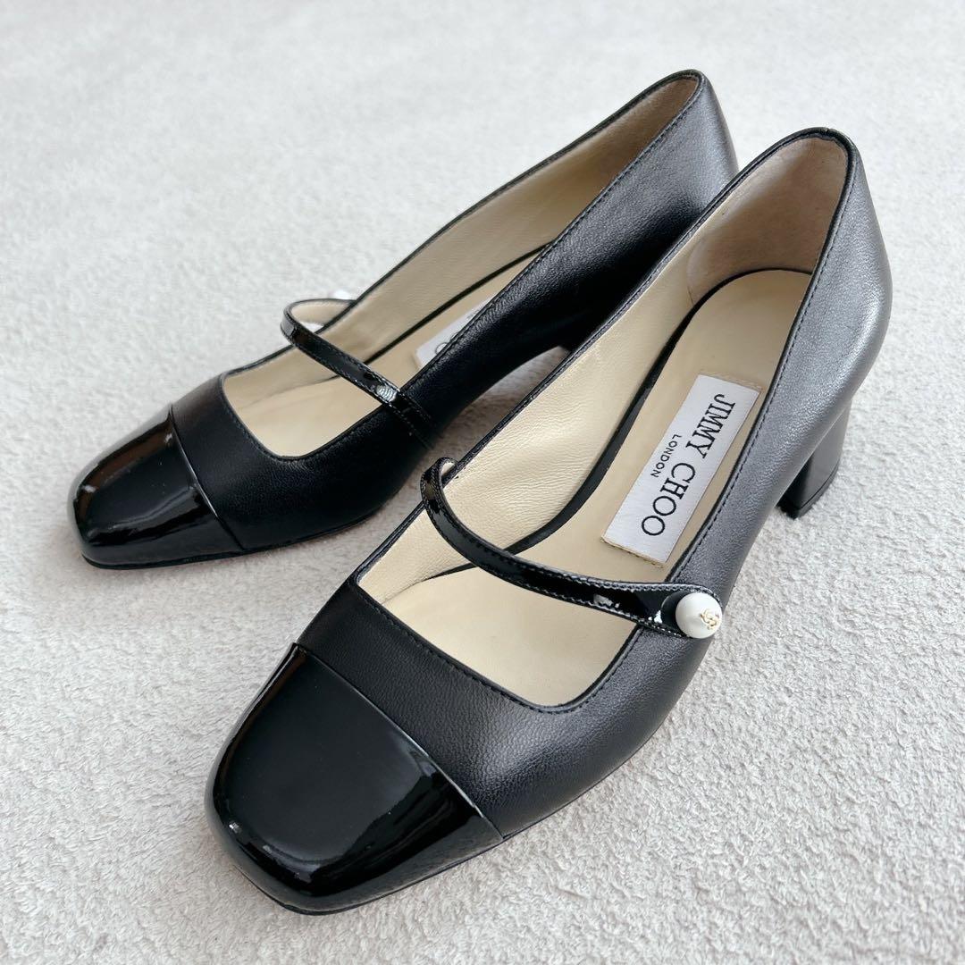 極美品✨ JIMMY CHOO ELISA パンプス チャンキーヒール
