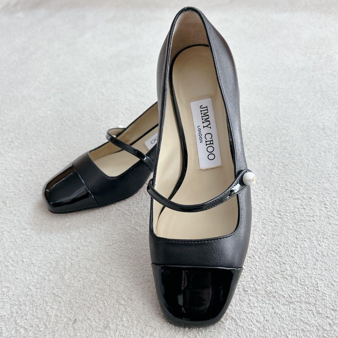 極美品✨ JIMMY CHOO ELISA パンプス チャンキーヒール