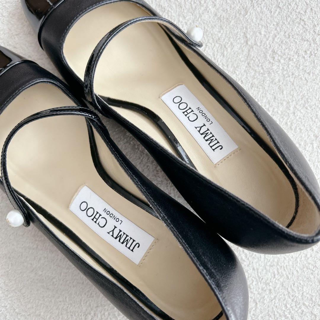 極美品✨ JIMMY CHOO ELISA パンプス チャンキーヒール