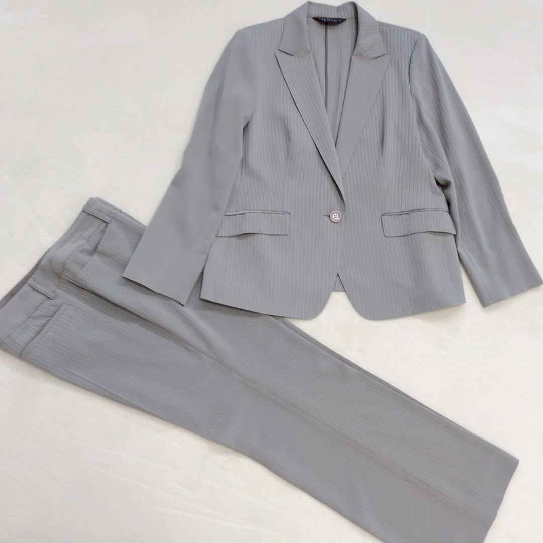 美品 INDIVI セットアップ スーツ パンツ 就活 レディース 大きい