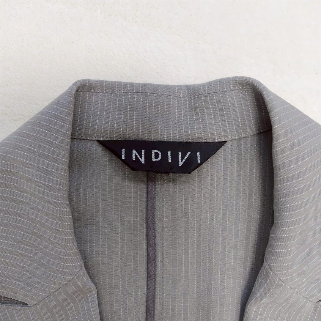 美品 INDIVI セットアップ スーツ パンツ 就活 レディース 大きい