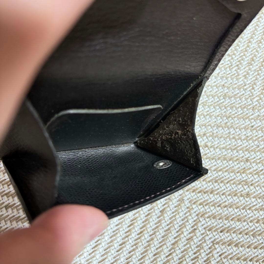 ワイルドスワンズ タング シルバー ロゴ箔押し 型押し サドル ブラック