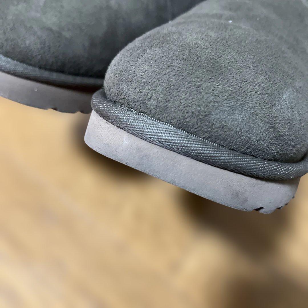 ヒマワリ様 UGG ムートンブーツ カーキ 25センチ リボン アグ