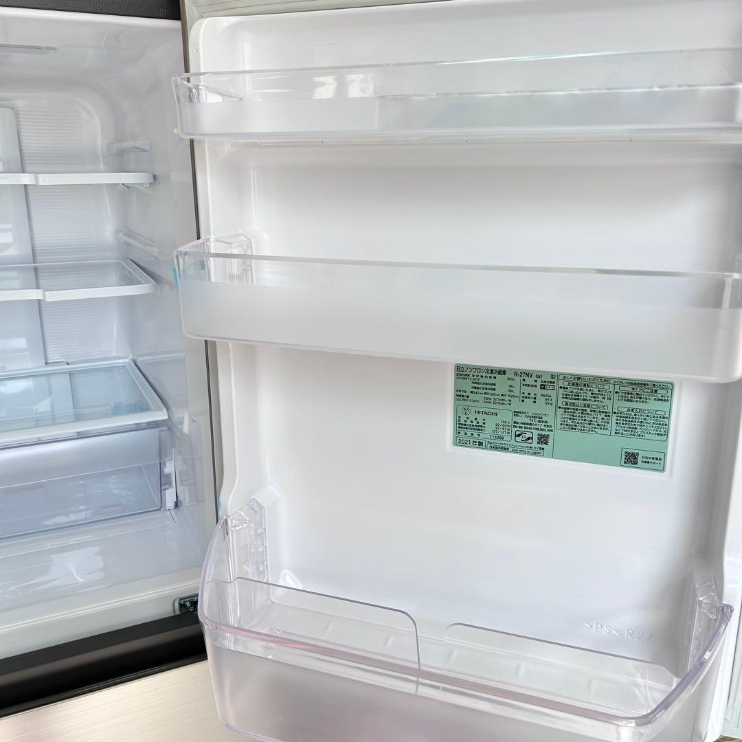 日立 HITACHI 冷蔵庫 R-27NV 2021年製 265L 清掃品