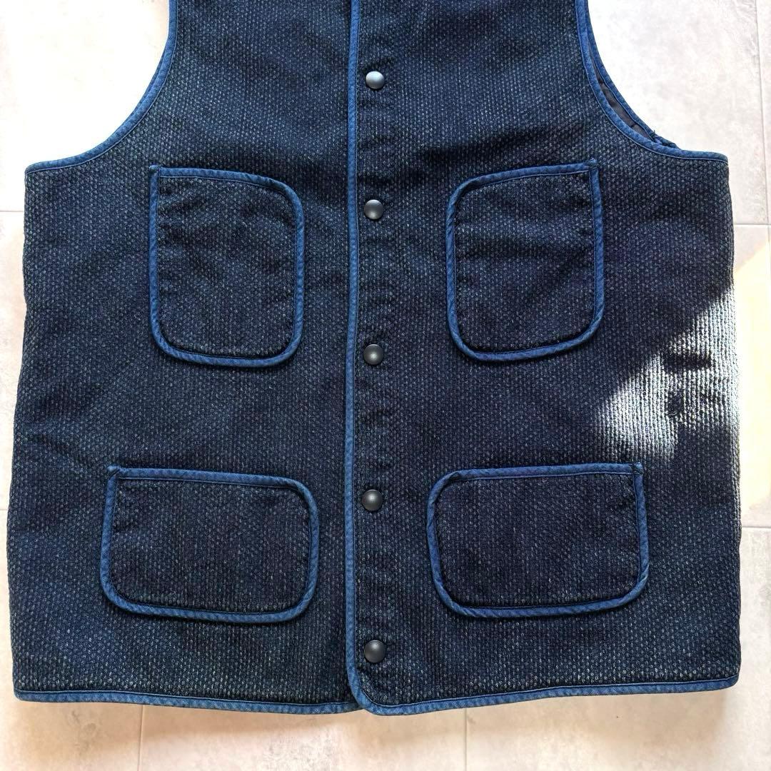 【超希少】ジャパンブルージーンズ 刺子パディングベスト XL 日本製 インディゴ