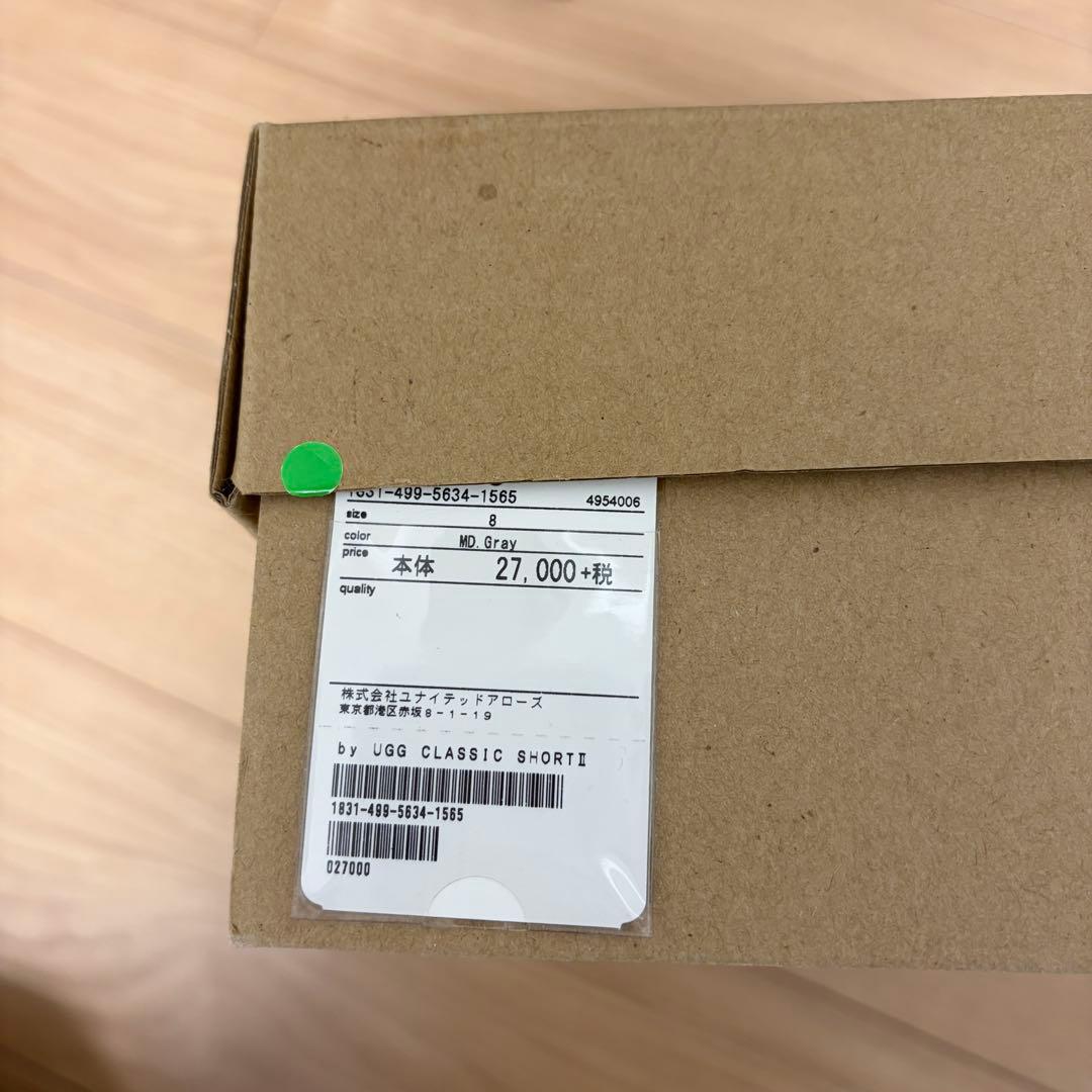 【新品未使用品】UGG W CLASSIC SHORT Ⅱ グレー