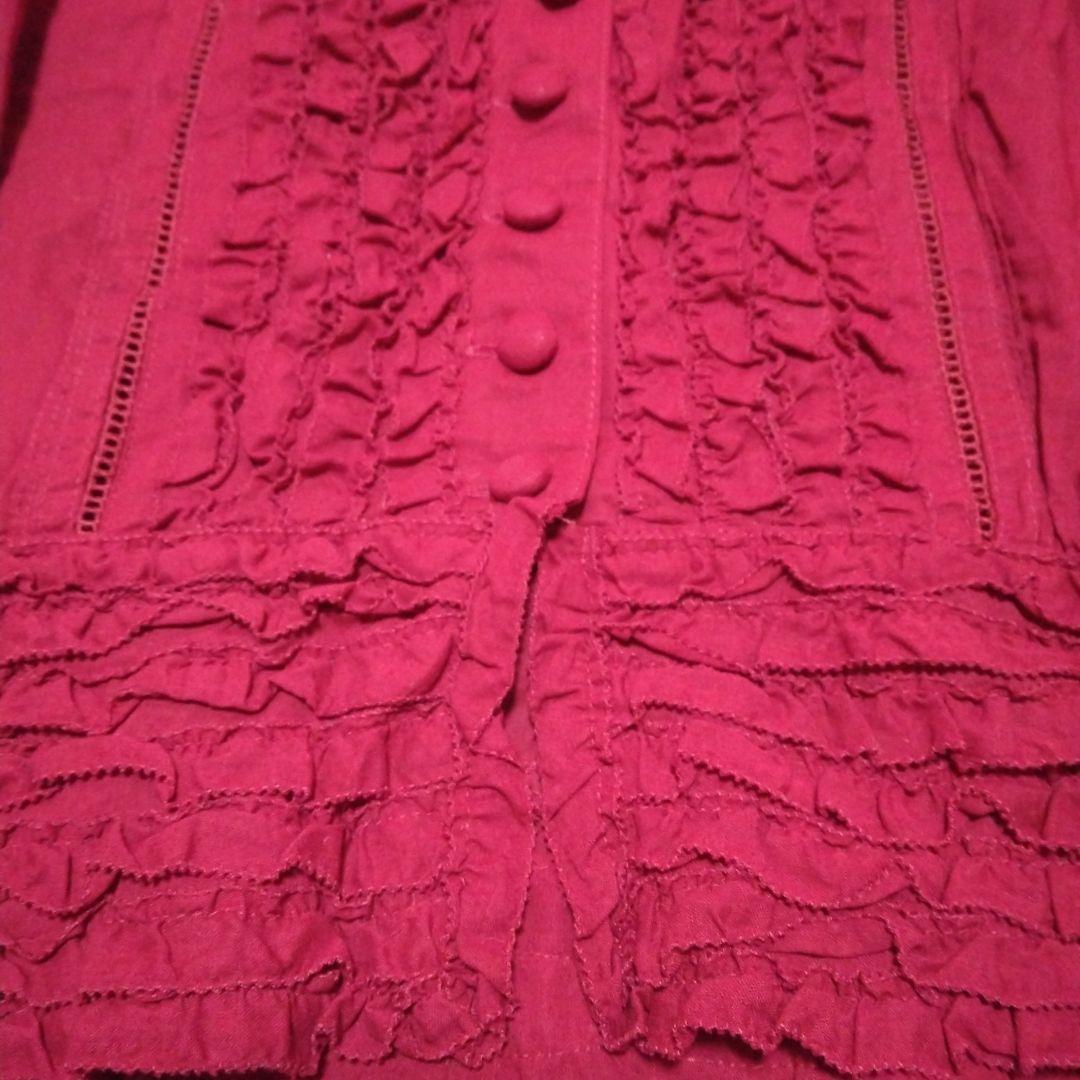 ピンクハウス　インゲボルグ　ピコフリルいっぱいフード付ブラウス