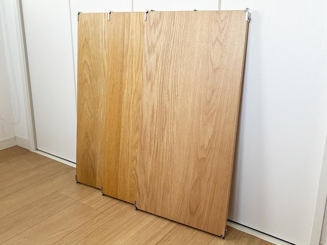 無印良品 ステンレスユニットシェルフ 棚板 オーク材 幅84cm 3枚セット