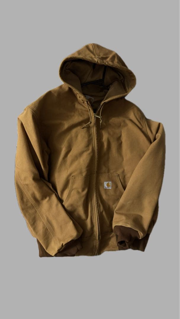 Carhartt フード付きジャケット M ブラウン アクティブジャケット
