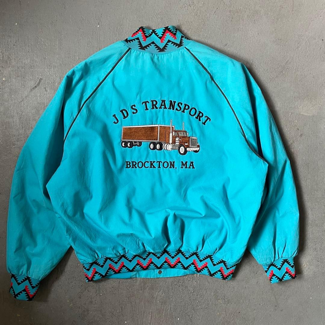 USA製 刺繍ワークジャケット 中綿 ネイティブ柄 XL