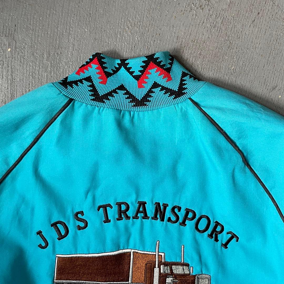 USA製 刺繍ワークジャケット 中綿 ネイティブ柄 XL
