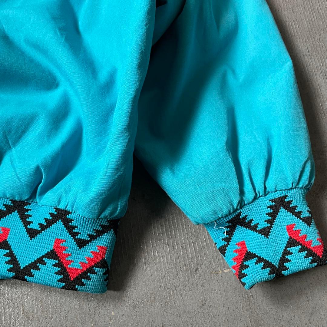 USA製 刺繍ワークジャケット 中綿 ネイティブ柄 XL
