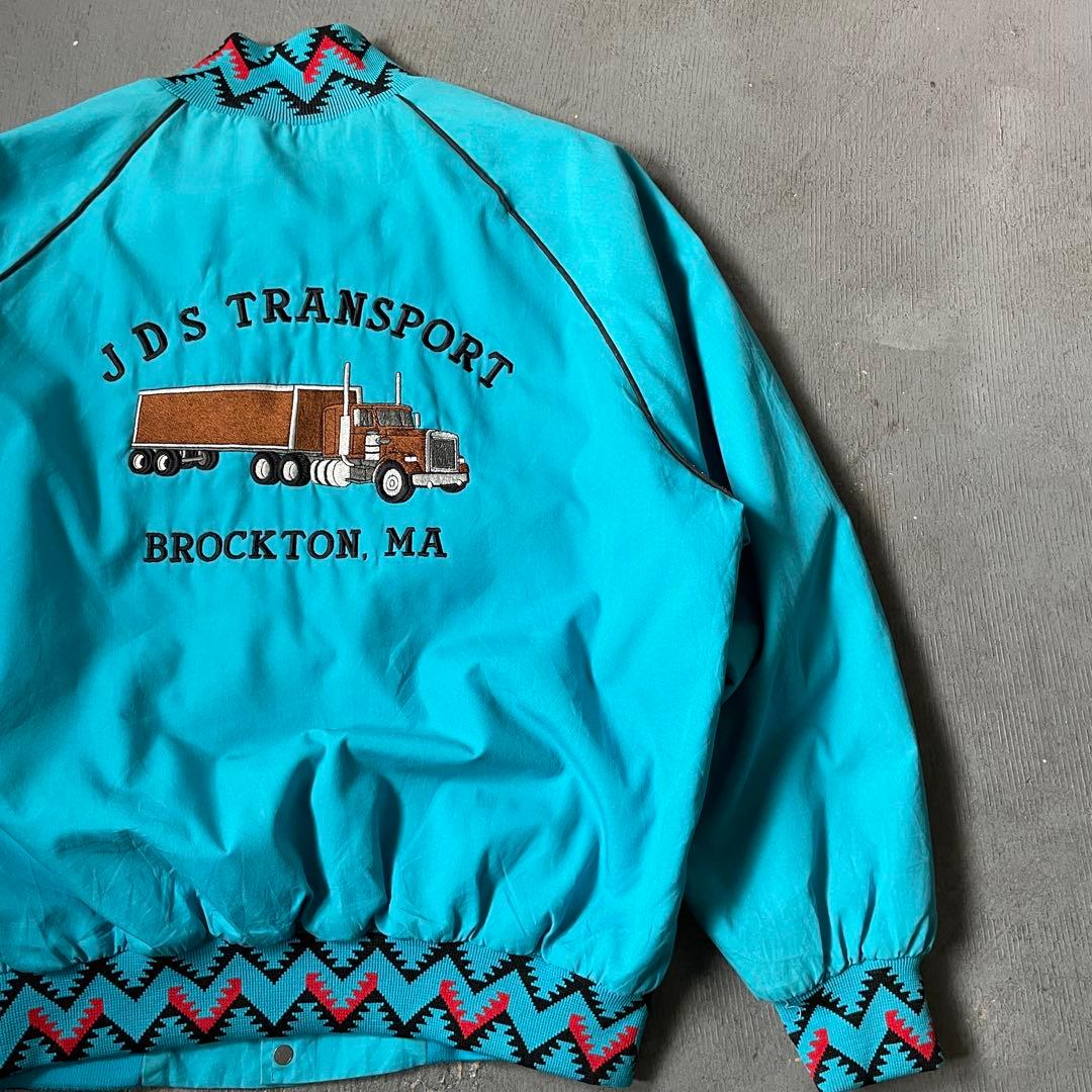 USA製 刺繍ワークジャケット 中綿 ネイティブ柄 XL