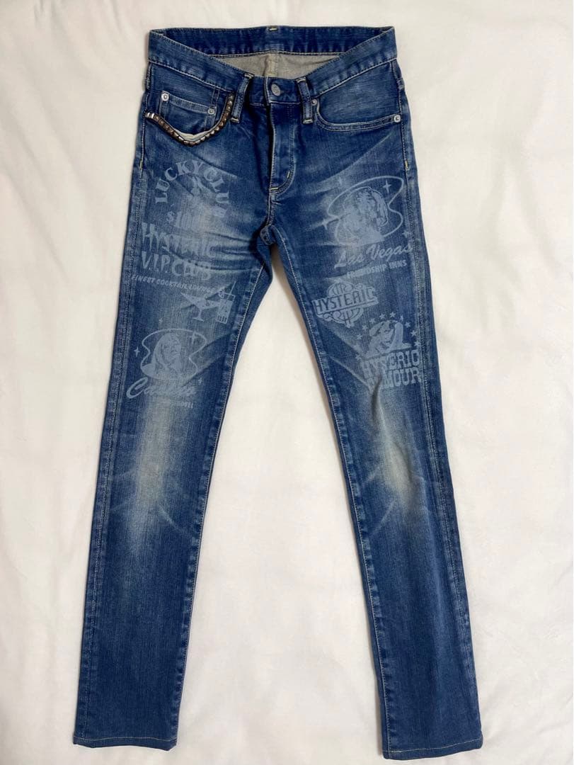 ヒステリックグラマー ガールプリント デニムパンツ XXS