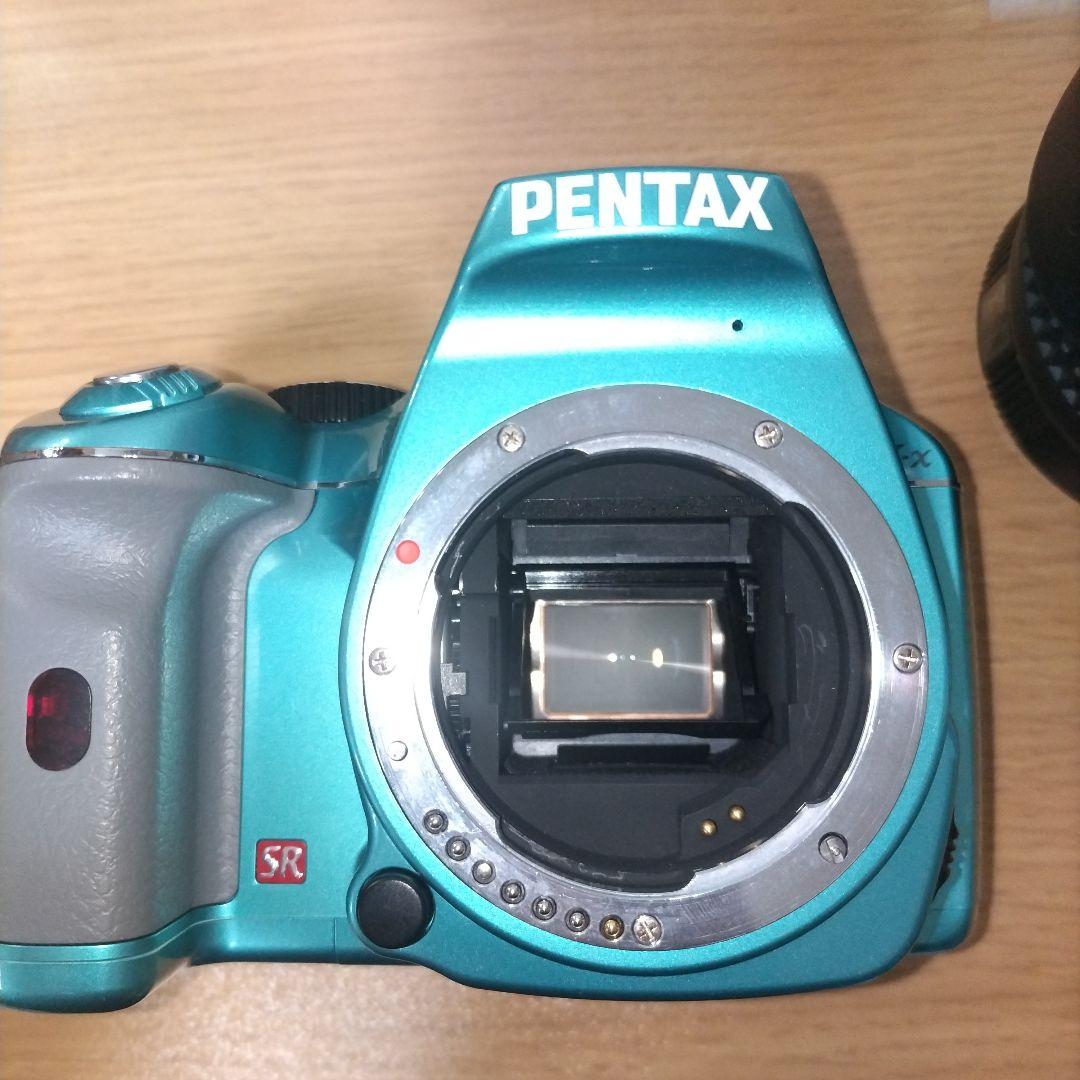 美品　PENTAX K-x レンズキット　ライトグリーン　希少カラー　単三電池