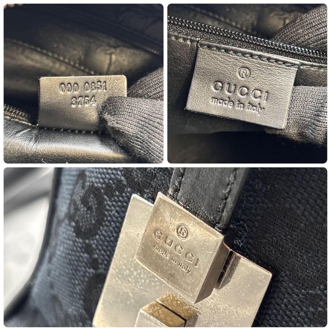 ✨美品✨GUCCI GG シェリーライン ハンドバッグ ミニボストン ブラック