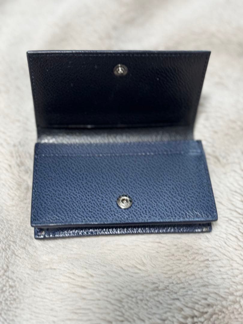 【PRADA】ネイビー レザー 名刺入れ　ユニセックス