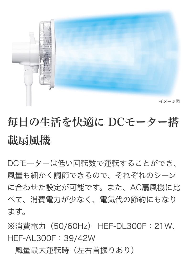 【新品】HITACHI DCモーター扇風機 HEF-DL300F