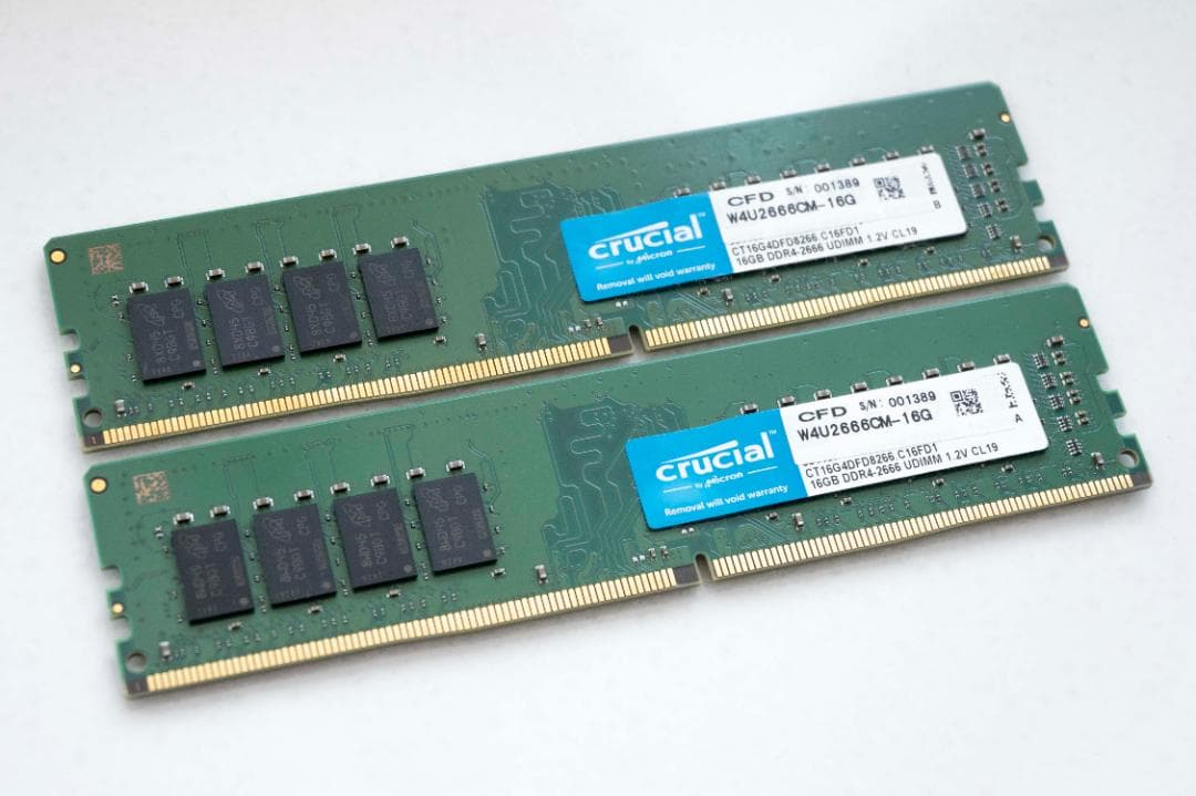 Crucial W4U2666C16-16G 16GBX2 DDR4メモリ