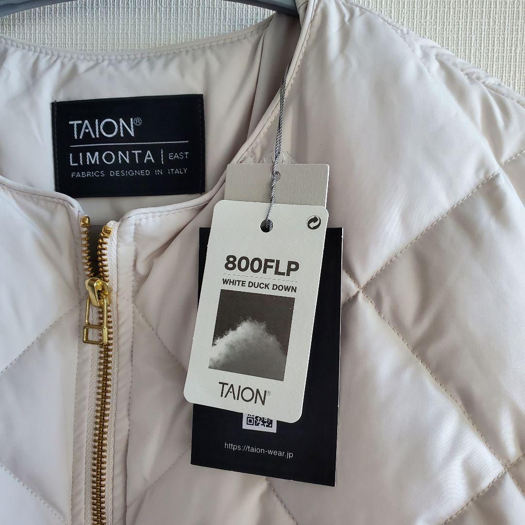新品【TAION×UNFILO】キルティングダウンショート丈ブルゾンアイボリーL