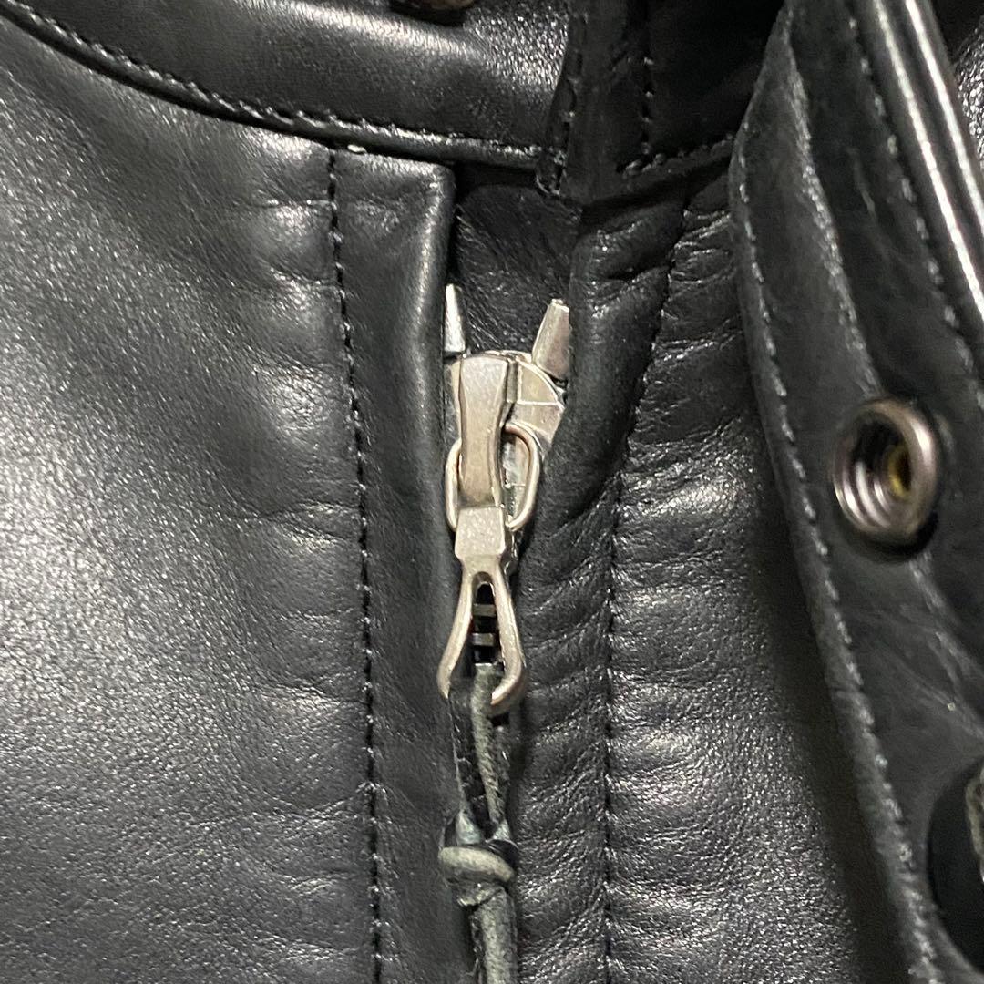 【定価30万円・EXILE着】　コールブラック 極上イーグルレザージャケット