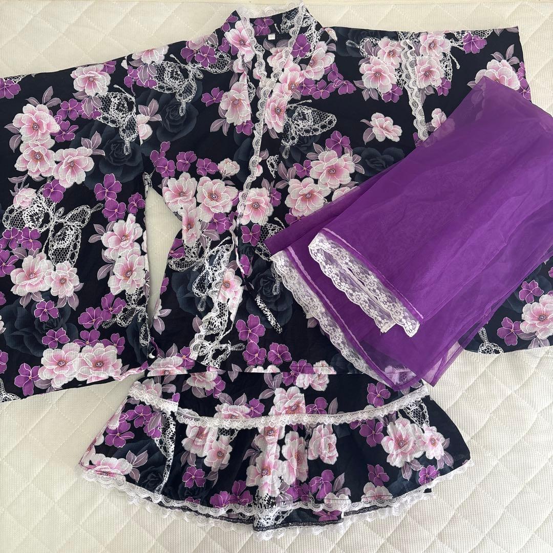 浴衣ドレス 160 帯付き