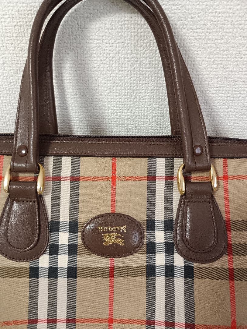 正規品バーバリーノバチェックミニボストンバックヴィンテージ