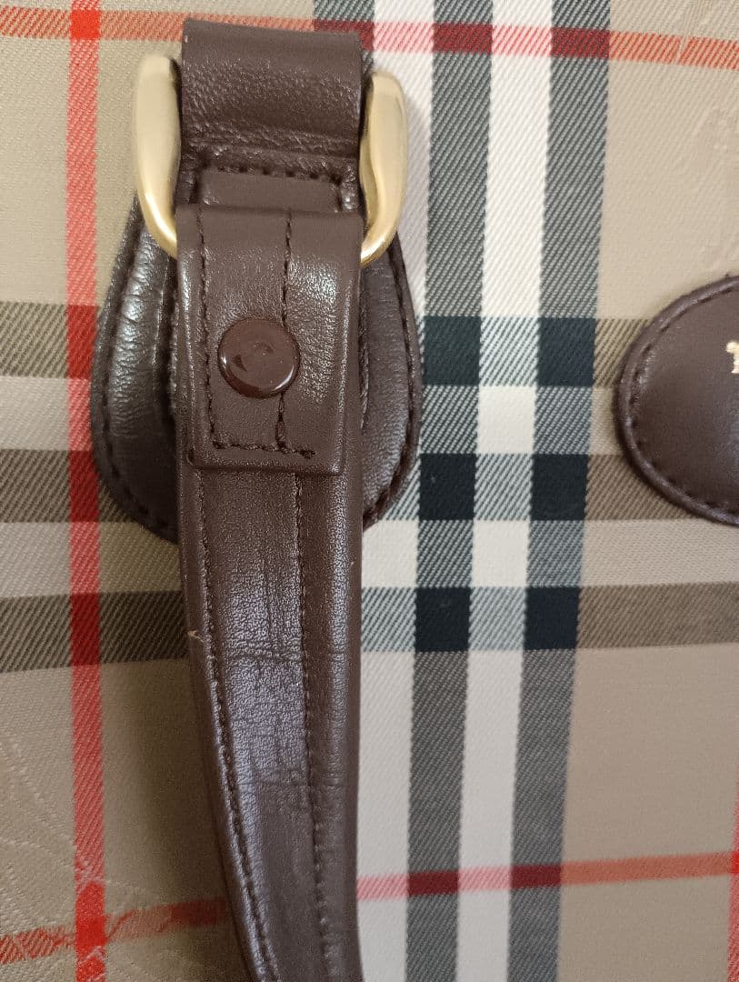 正規品バーバリーノバチェックミニボストンバックヴィンテージ