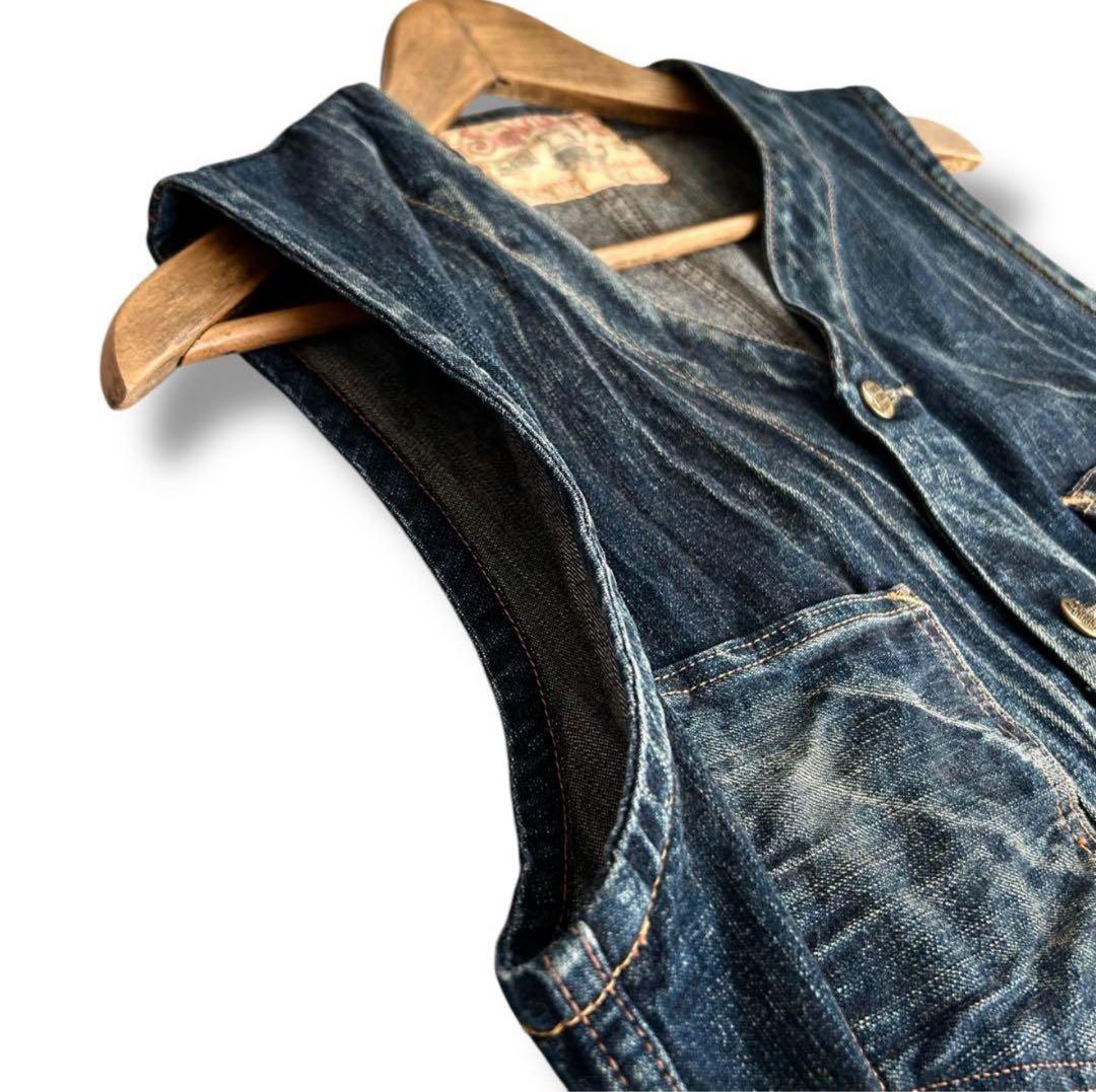 シュガーケーン　デニム　ベスト　ジレ　レイルウェイズ　40