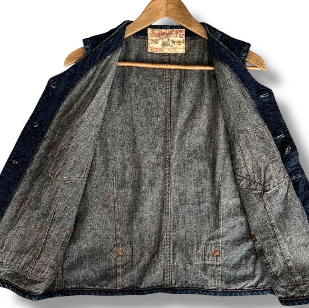 シュガーケーン　デニム　ベスト　ジレ　レイルウェイズ　40