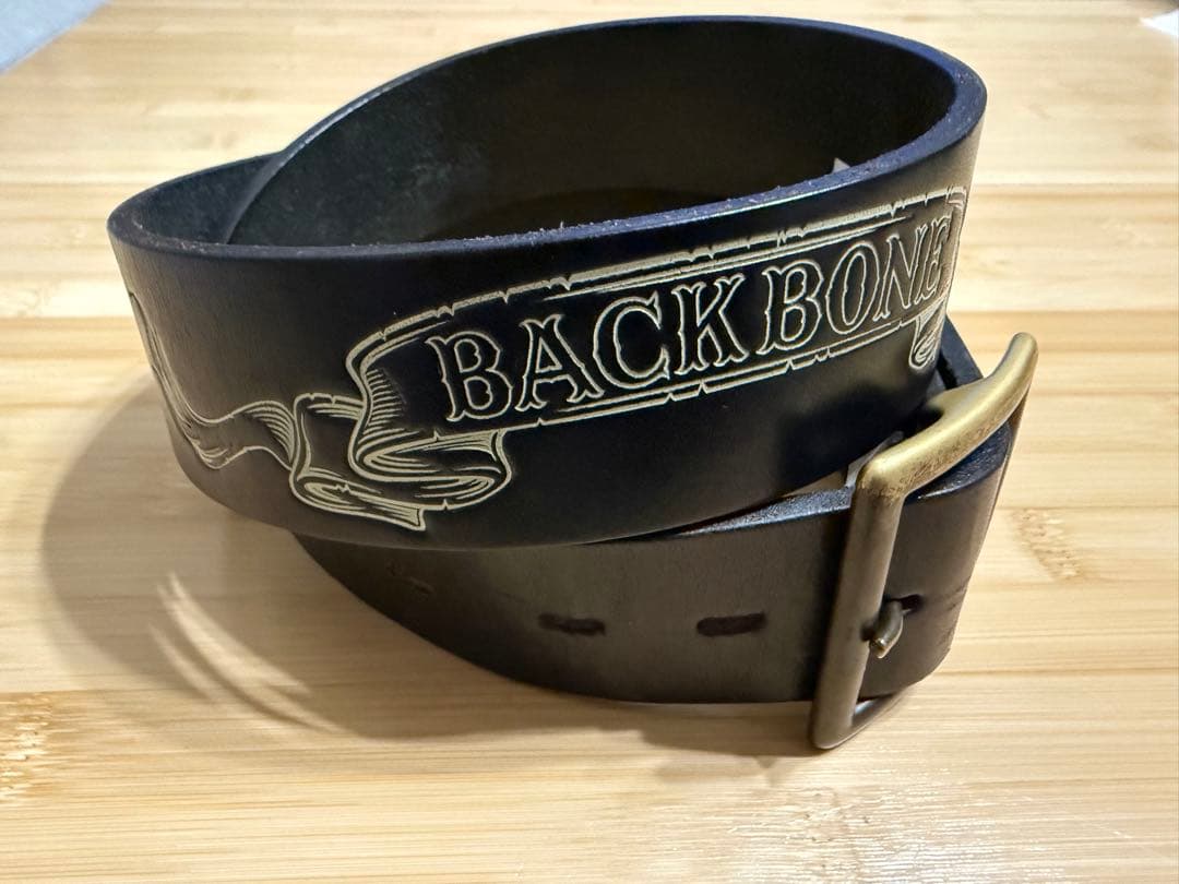 バイカー必見‼️⭐️極美品⭐️HTC ×BACKBONEコラボベルト⭐️ブラックレザー