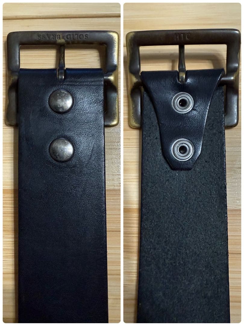 バイカー必見‼️⭐️極美品⭐️HTC ×BACKBONEコラボベルト⭐️ブラックレザー