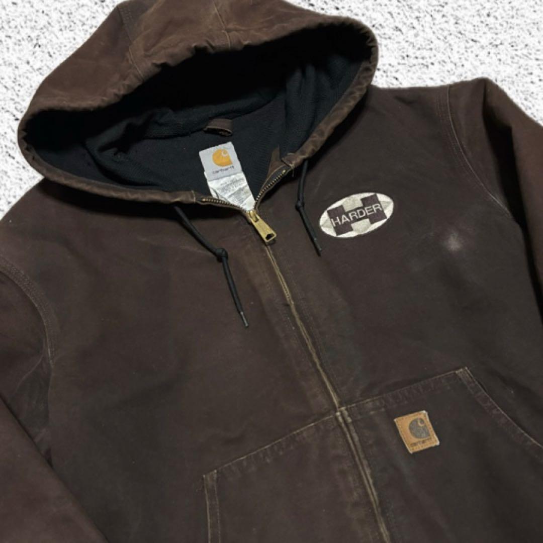 【希少】carhartt アクティブジャケット モカブラウン　裏サーマル