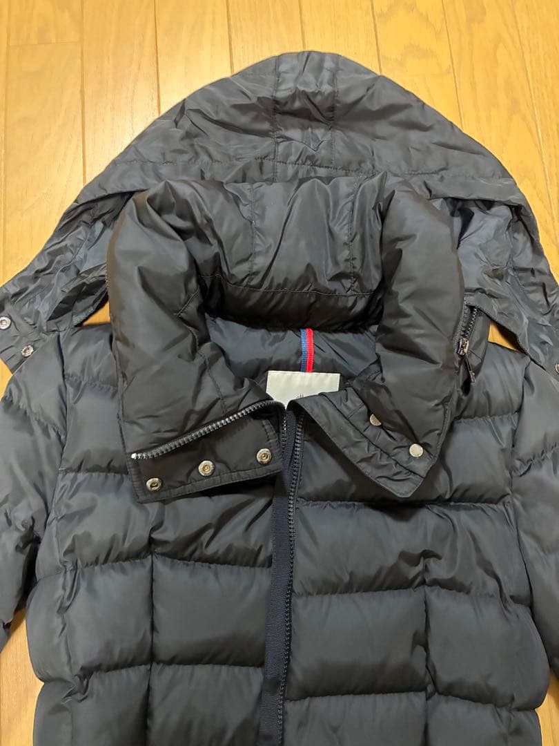 らっくん 美品　MONCLER フラメッテ　フード付きロングダウン