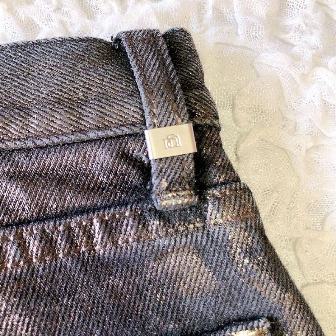 Ameri アメリ FOIL STRAIGHT COLOR DENIM 26