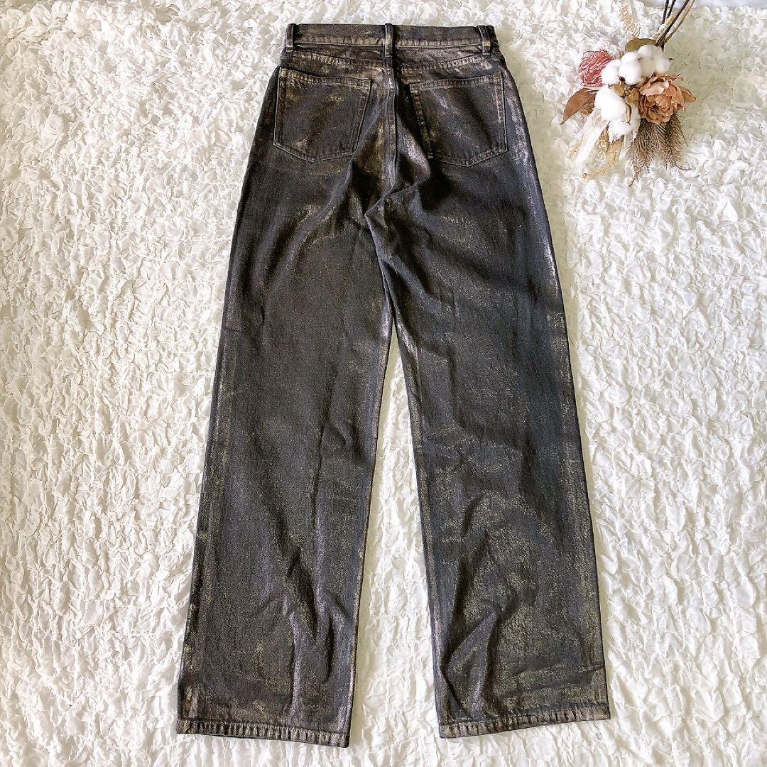 Ameri アメリ FOIL STRAIGHT COLOR DENIM 26