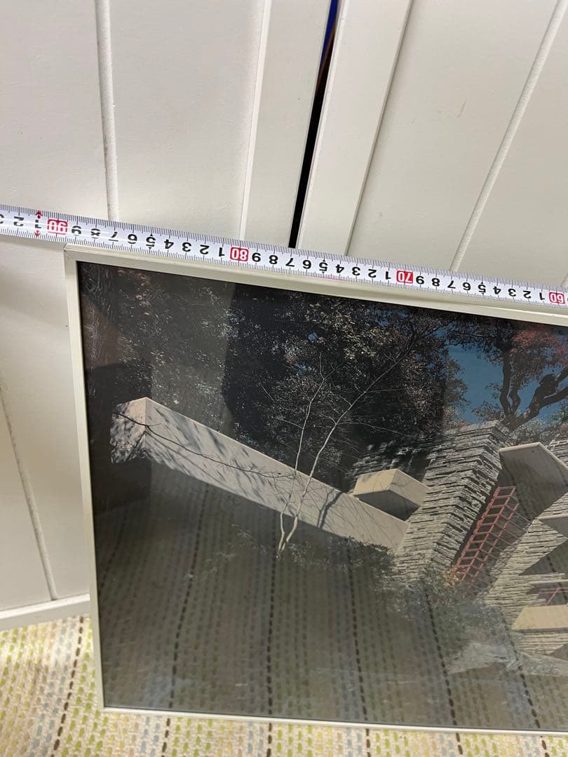 送料込み！フランク・ロイド・ライト　 落水荘 額装　巨大　パネル　ポスター