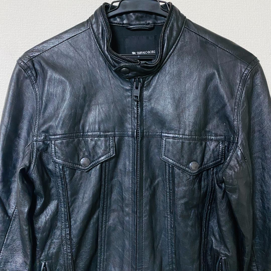 BUFFALO BOBS　 ラムレザー　シングル　ライダースジャケット　M