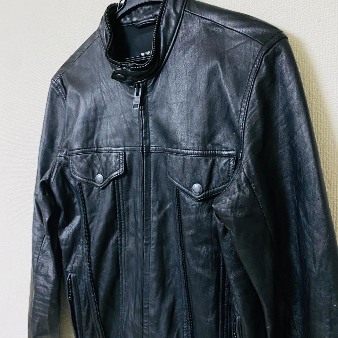 BUFFALO BOBS　 ラムレザー　シングル　ライダースジャケット　M